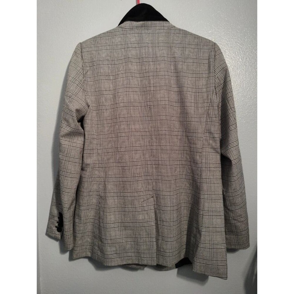 Loft women's black grey white blazer tailored jacket size 8 like new - Picture 12 of 16